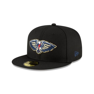 Sapca New Era New Orleans Pelicans NBA Pixel 59FIFTY Fitted - Negrii